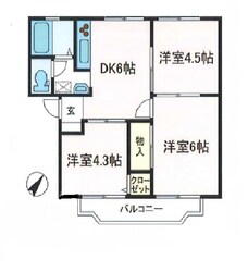 サンハイツ伯涛の物件間取画像